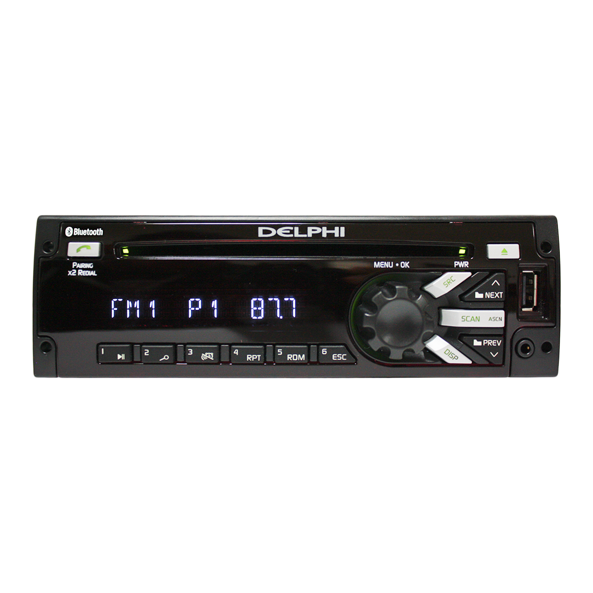 DELPHI 30DAY CLOCK MEMORY HEAVYDUTY AM/FM/MP3/WMA/WB CD PLAYER WITH