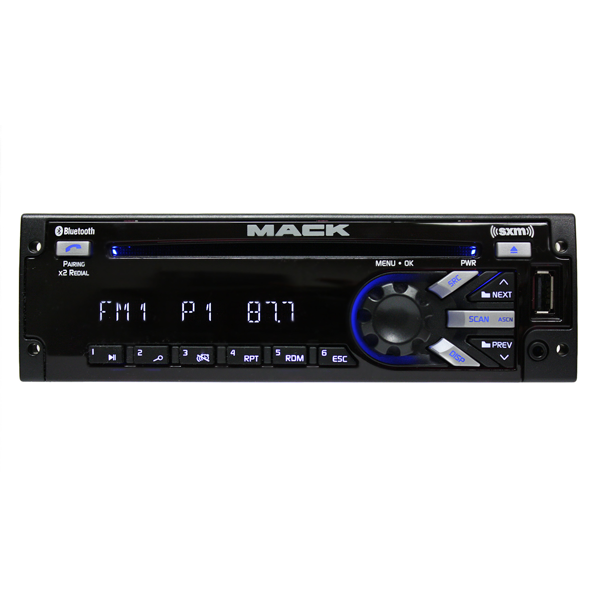 DELPHI MACK HEAVYDUTY AM/FM/MP3/WMA/WB CD PLAYER WITH FRONT PANEL USB