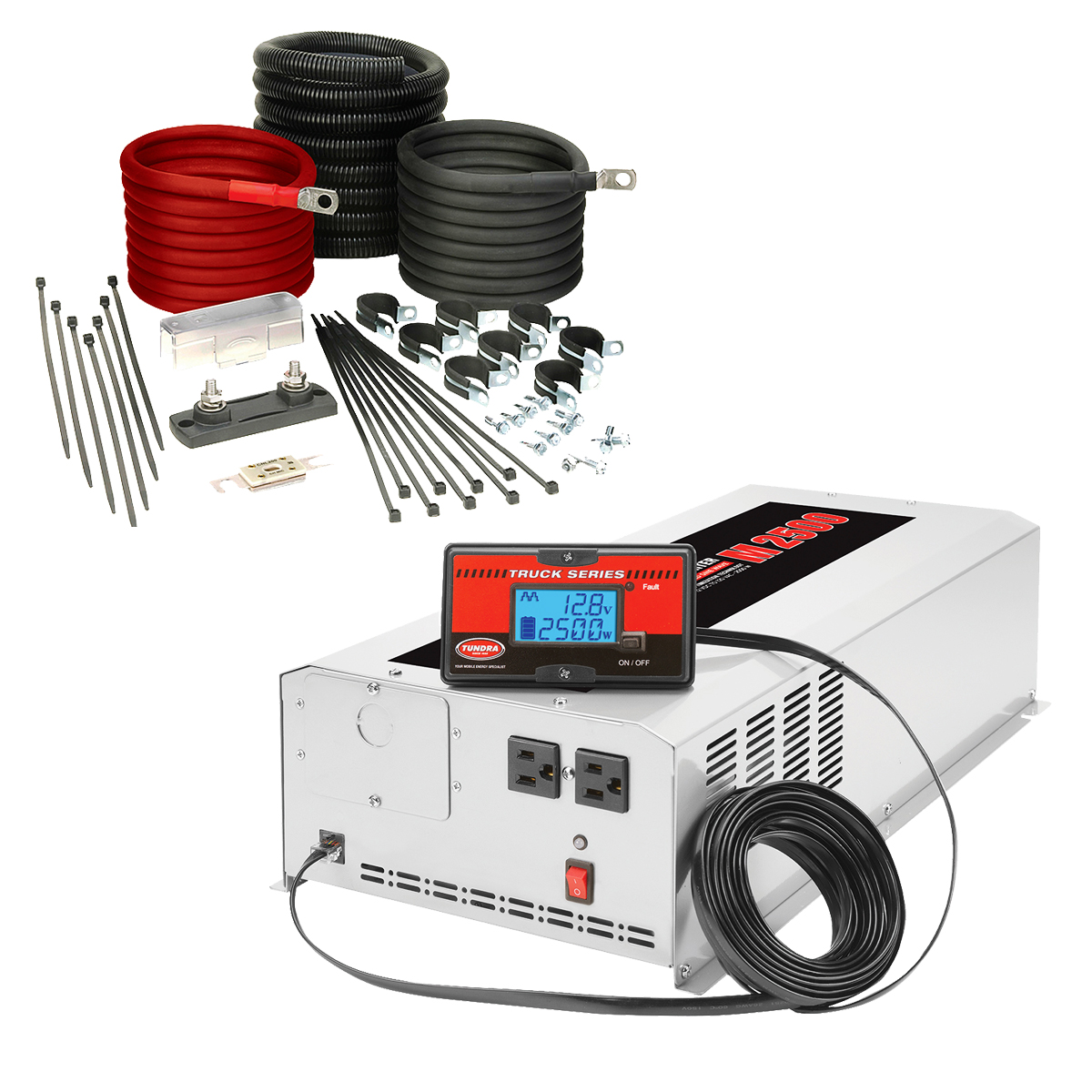 TUNDRA VALUE BUNDLE 2500W MODIFIED SINE WAVE POWER INVERTER WITH
