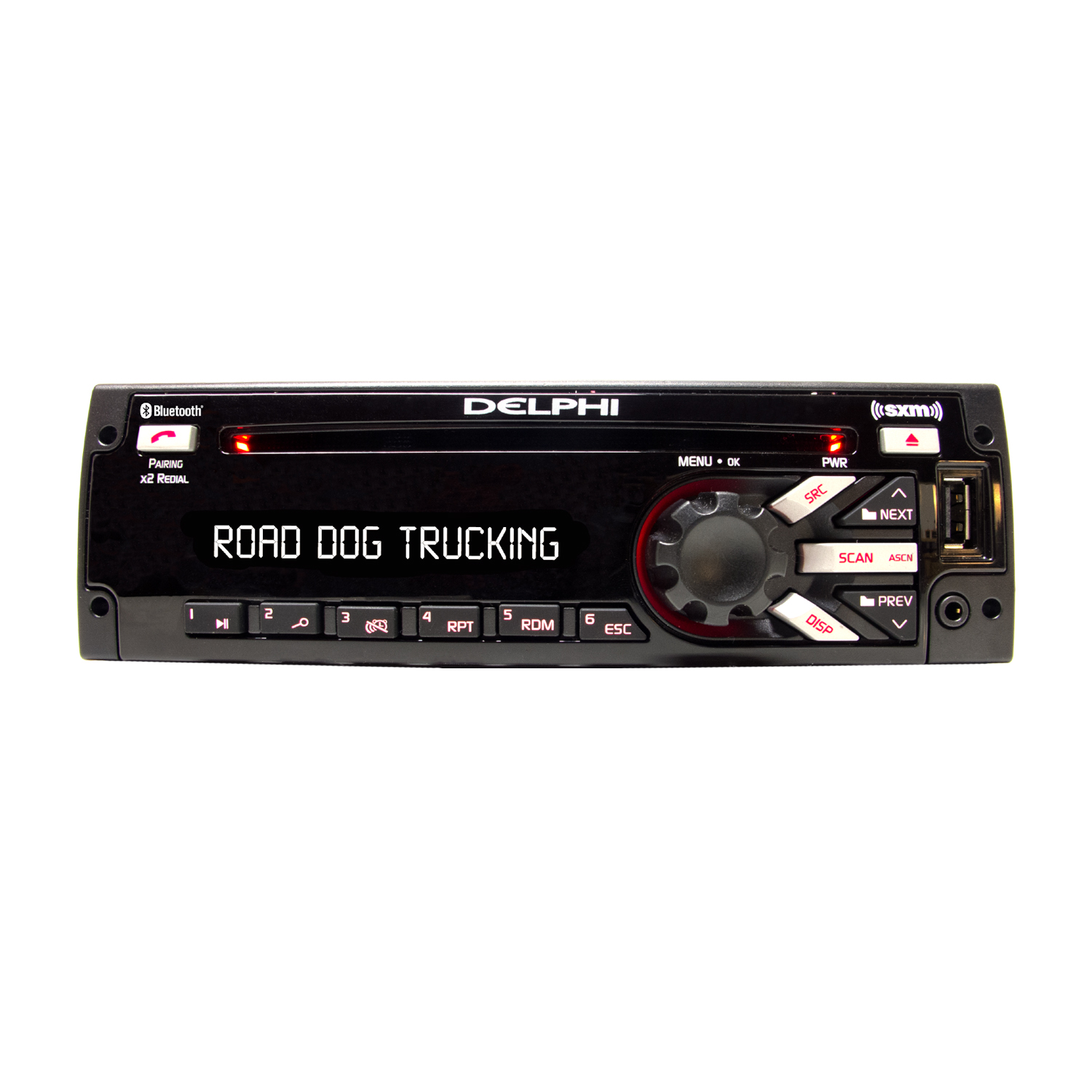 DELPHI HEAVYDUTY AM/FM/MP3/WMA/WB CD PLAYER WITH FRONT PANEL USB PORT