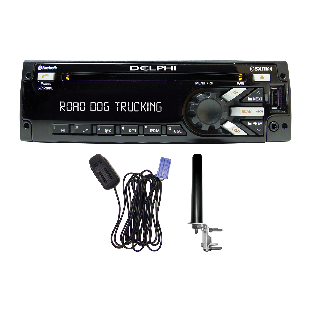 BUNDLED VALUE DELPHI HEAVYDUTY AM/FM/MP3/WMA/WB CD PLAYER WITH FRONT