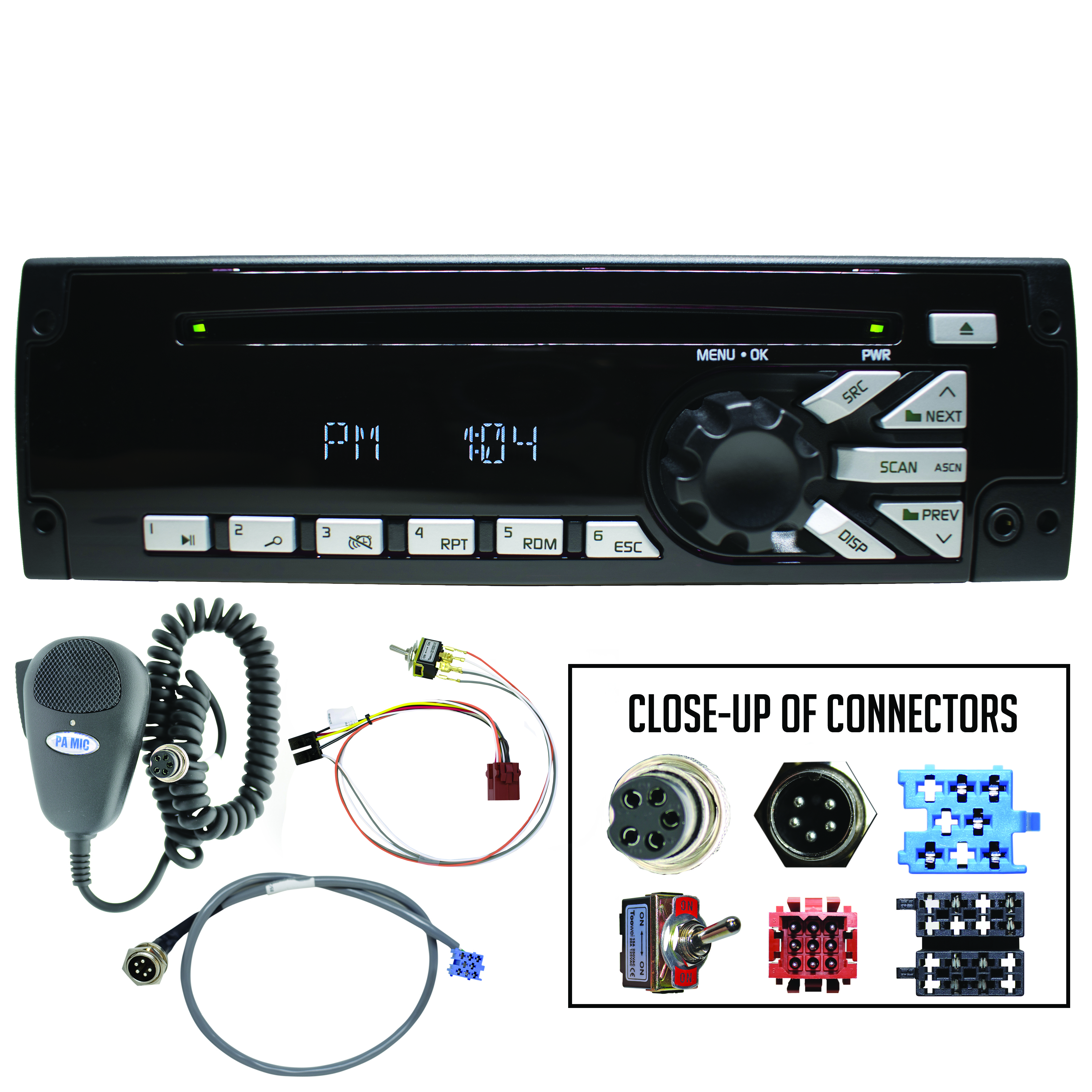Delphi Heavy Duty AM/FM/MP3/WMA/WB CD Player w/Front Panel USB Port no harness 